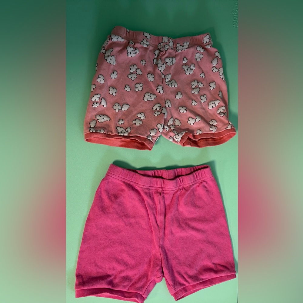 Pekkle Cotton Pink Pyjama Shorts Set of 2, Girl Size 6 Pyjama Bottoms